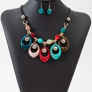 Bohemian Necklace and Earrings Set